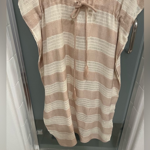 NWT Camila Beige Stripe 100% Organic Cotton Kaftan - Picture 4 of 8